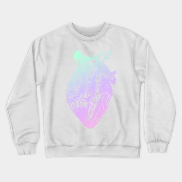 gradient heart drawing Crewneck Sweatshirt by lovefromsirius